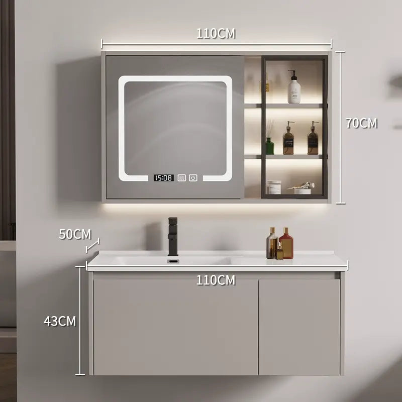 Adrian Cream Oak Smart Bathroom Vanity