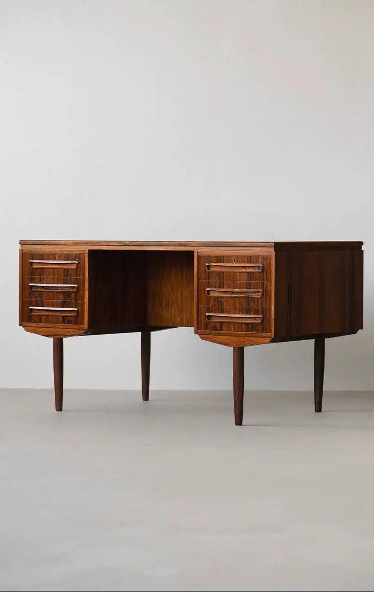 Florian Retro Modern Solid Wood Study Desk
