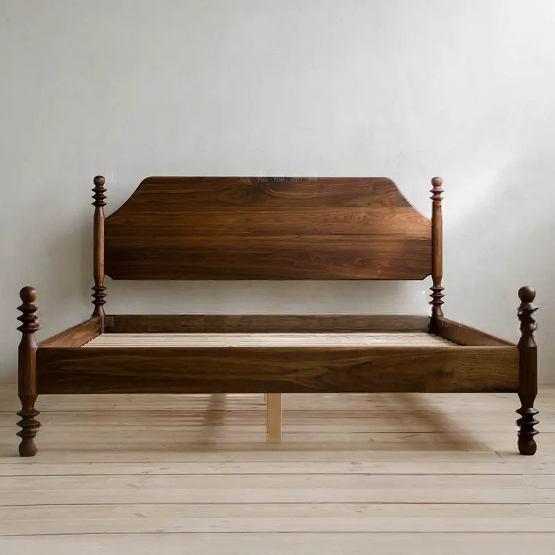 Rosette Elegant Solid Wood Wedding Bed