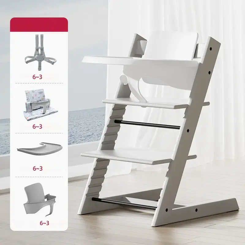 Zéphyr Red Solid Wood Growth Chair