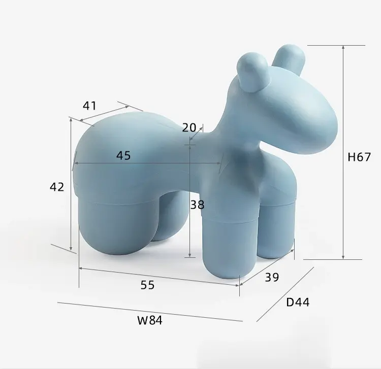 Dax Cartoon Pony Plastic Kids Animal Chair