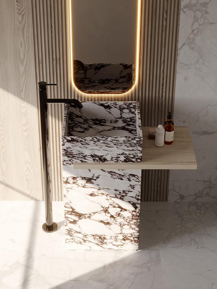 Gideon Purple Rock Pedestal Basin