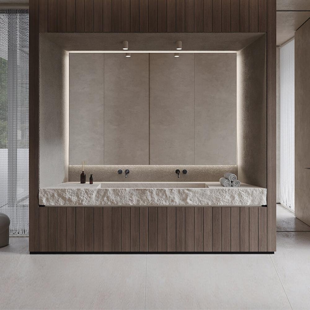 Ayesha Wabi-Sabi Stone Double Basin