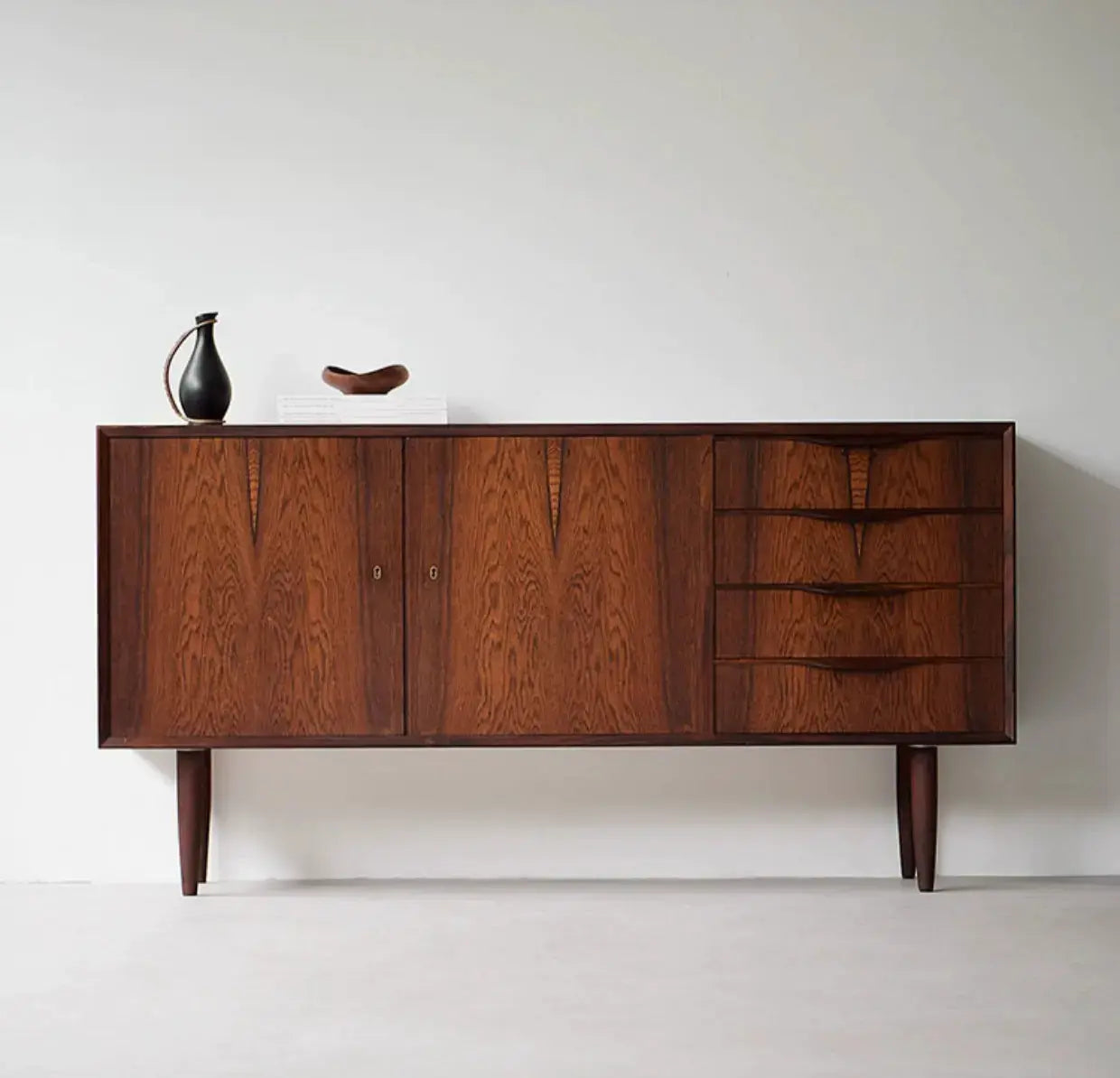 Emil Danish Style Cherry Wood Sideboard Cabinet
