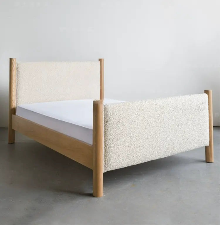 Gable Neoclassical Soft Lamb Style Bed