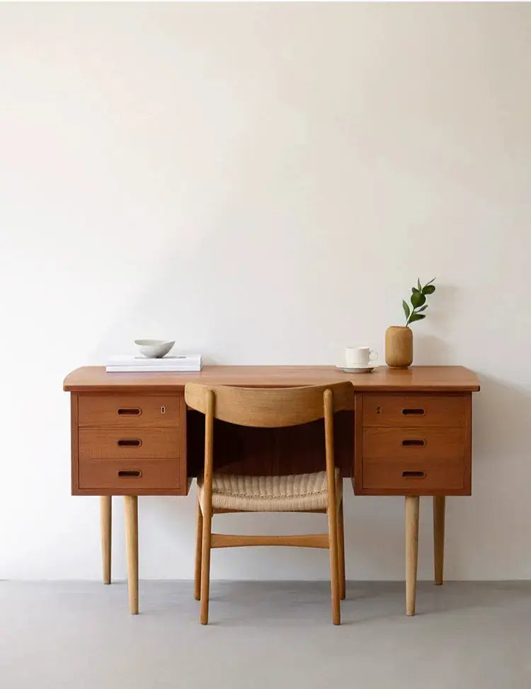 Antoine Retro Cherry Wood Writing Desk
