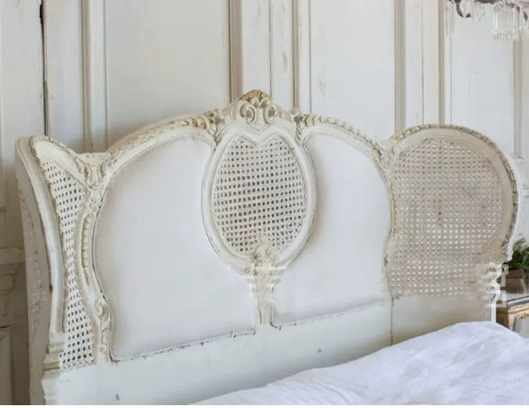 Giulia Modern Rattan Double Bed with Storage