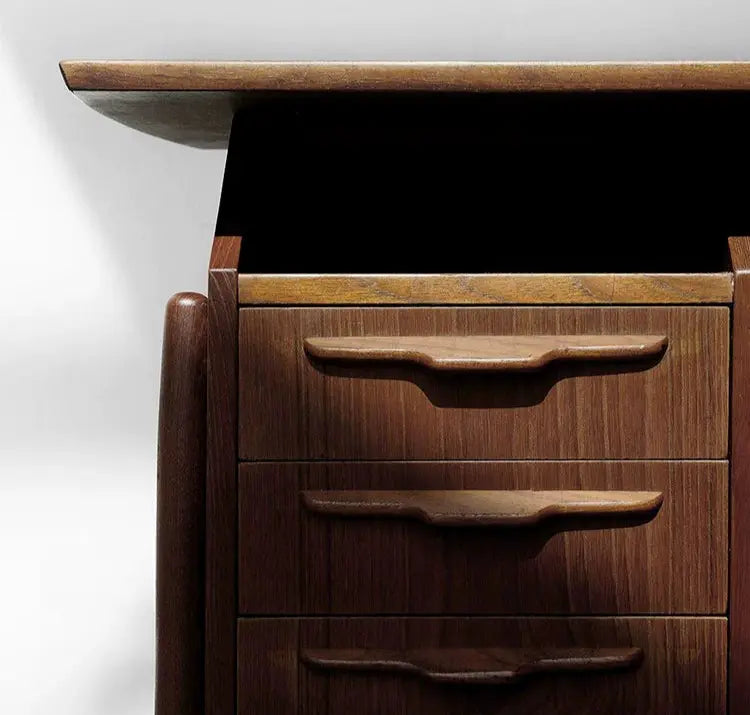 Jacopo Solid Wood Writing Desk in Cherry