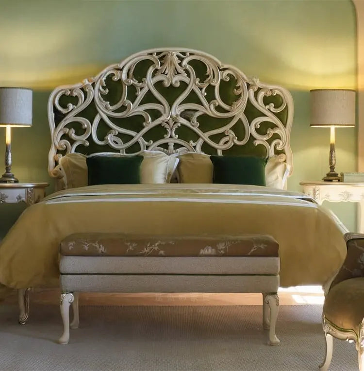 Heloise Elegant Solid Wood Double Bed