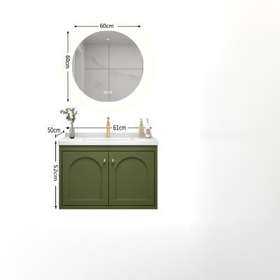 Evelyn Oak Bathroom Cabinet with Corian Basin