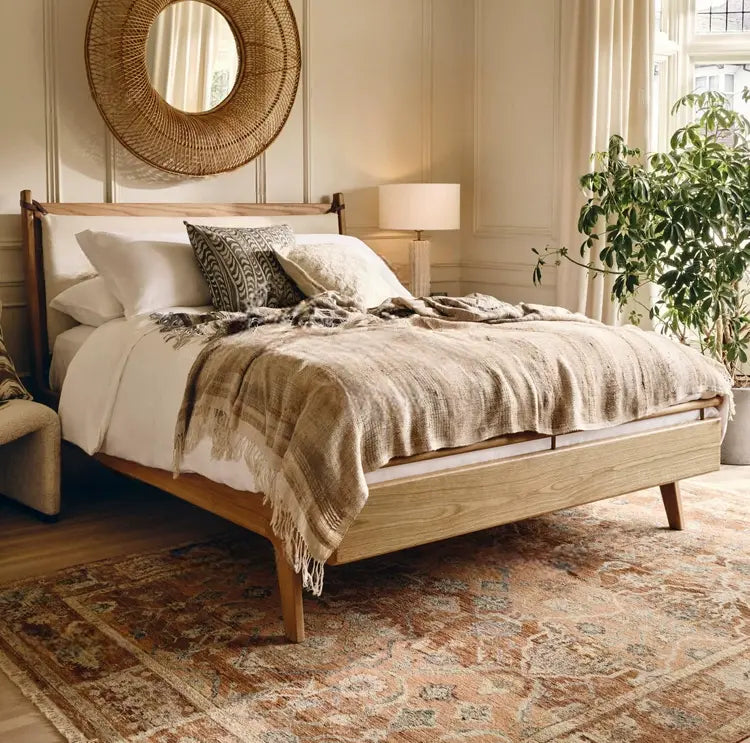 Melisande Solid Wood Soft-Covered Bed Design