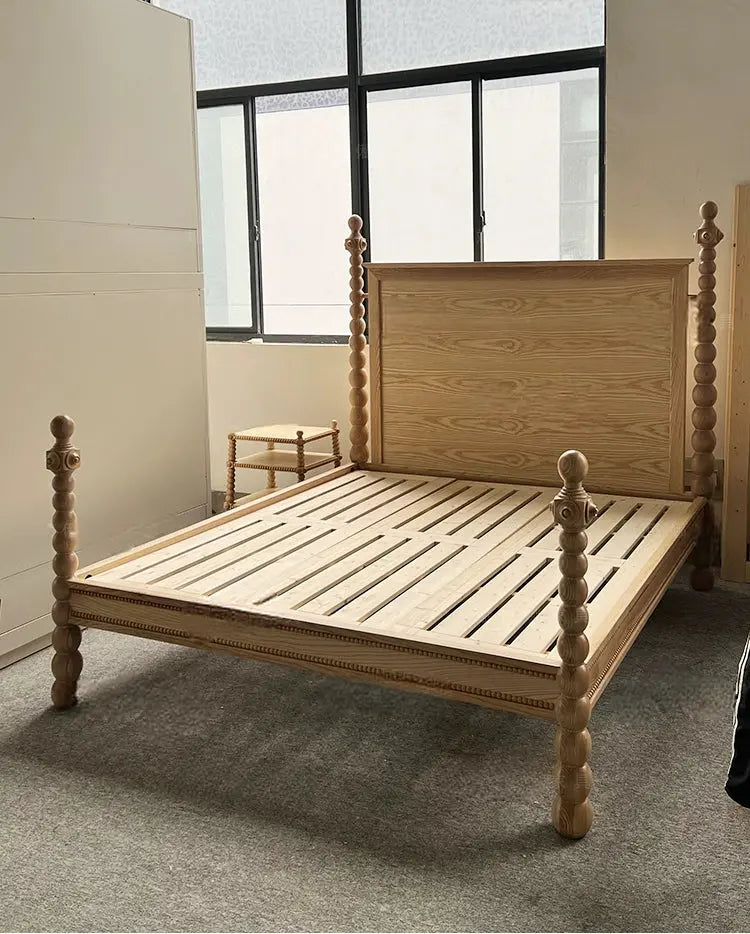 Nicolette Retro Luxury Neoclassical Master Bedroom Bed