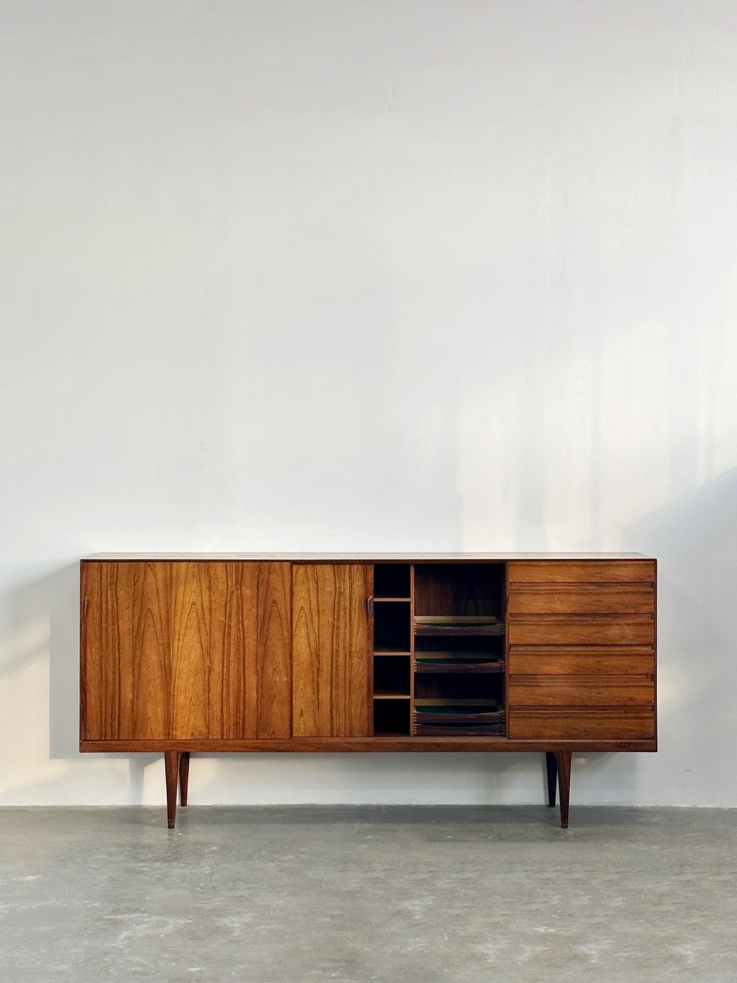 Danish Classic Designer Large Rosewood Sideboard by Henri Rosengren Hansen