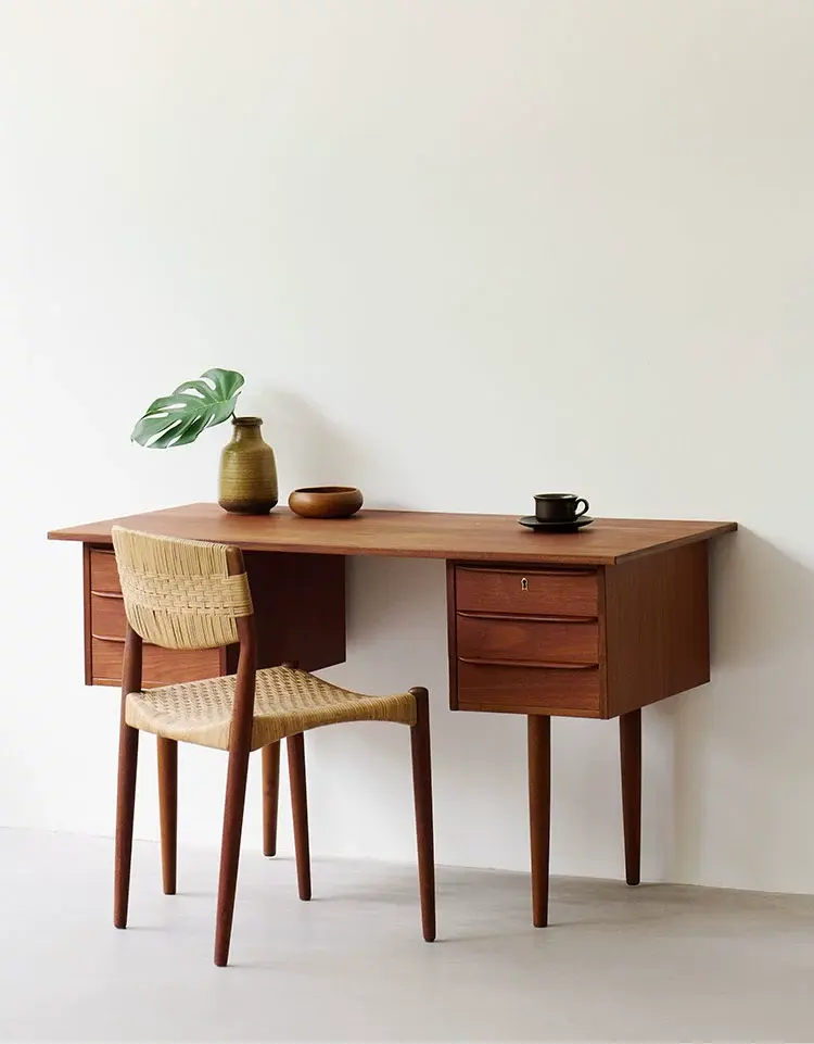 Lucien Designer Cherry Wood Executive Desk