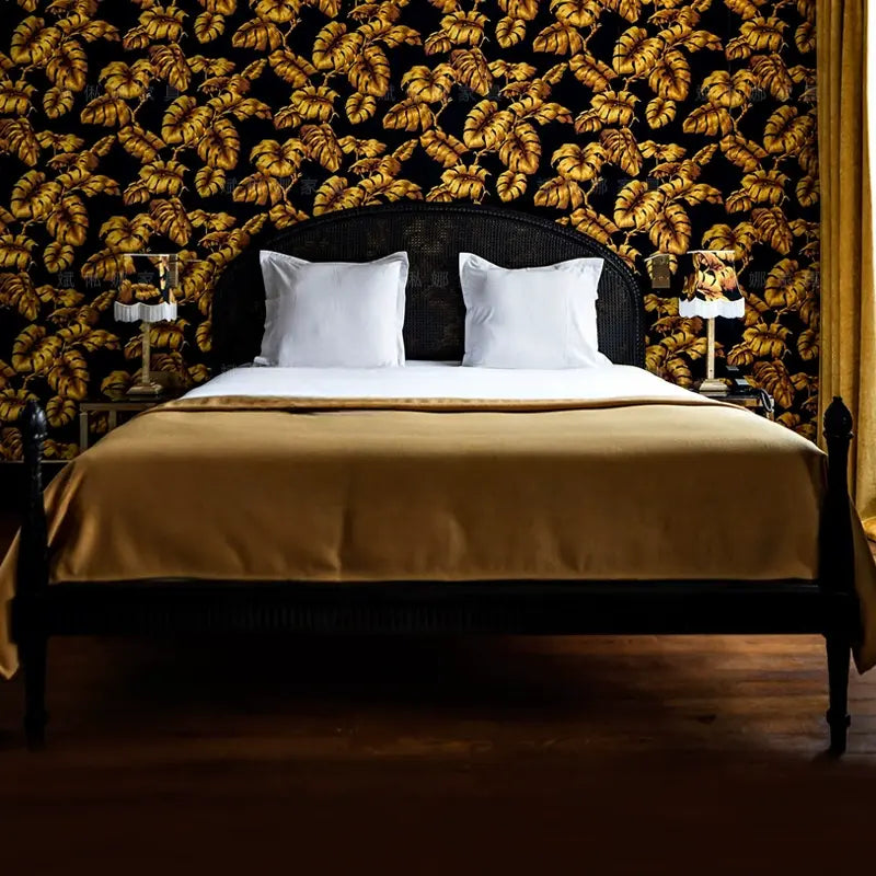 Prue Black Rattan Neoclassical Wedding Bed