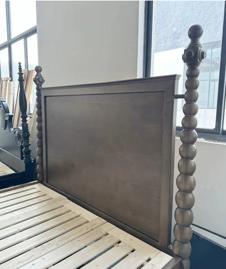 Nicolette Retro Luxury Neoclassical Master Bedroom Bed