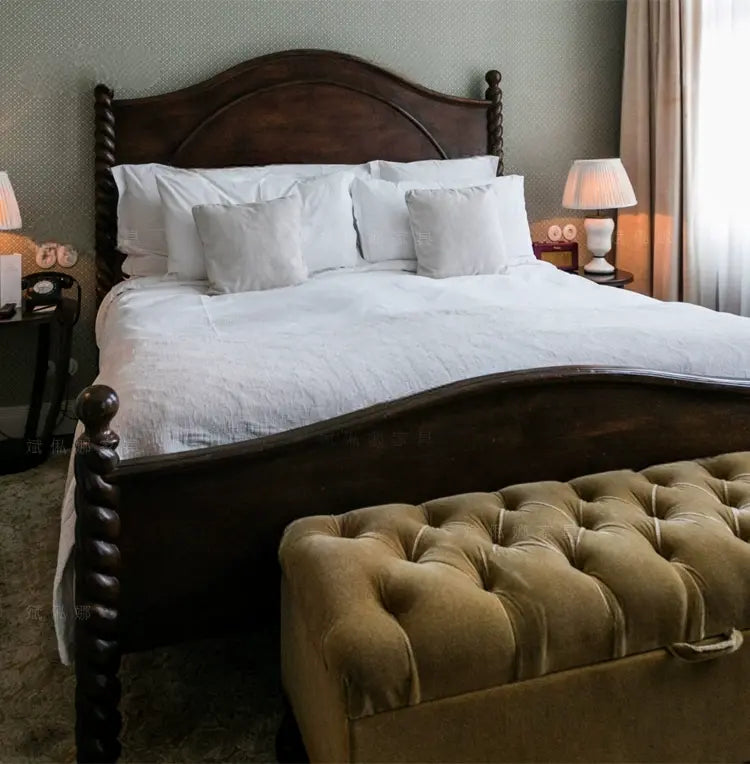 Rosemarie Elegant Neoclassical Double Princess Bed