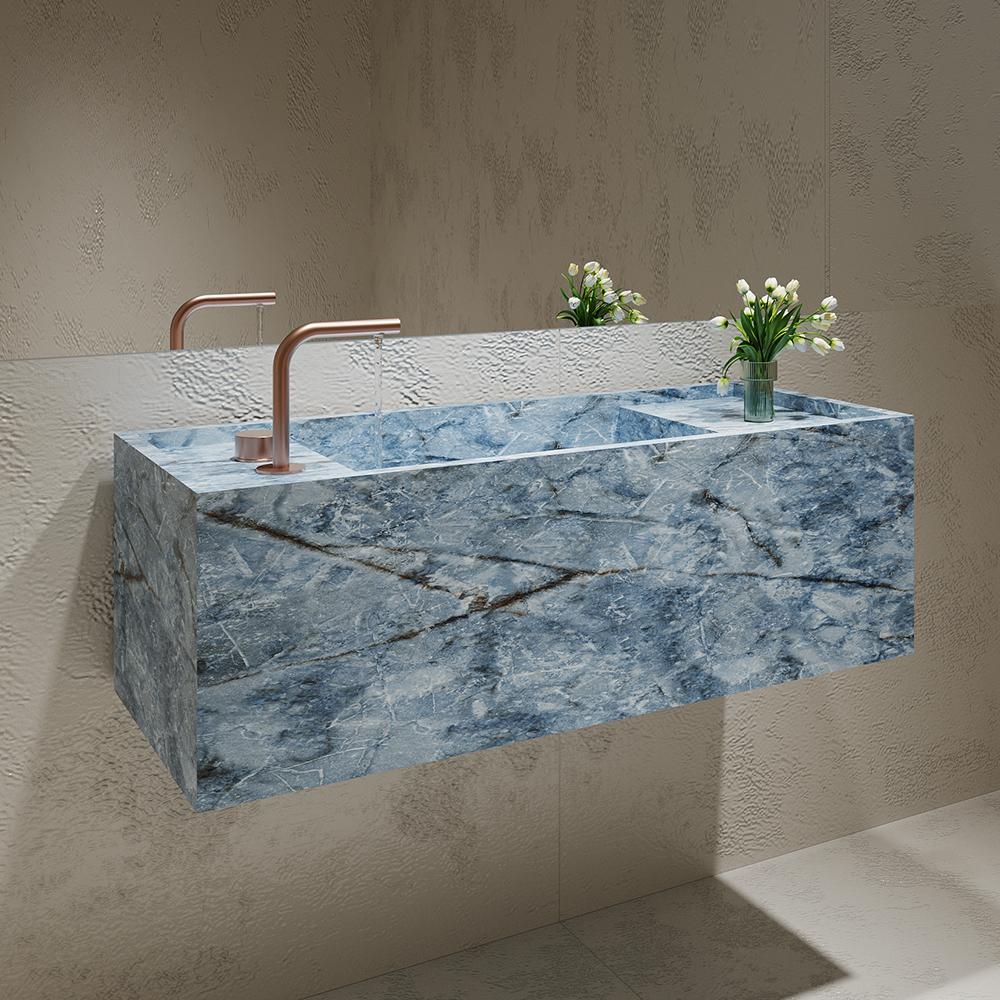 Lara Amazon Green Marble Integrated Sink