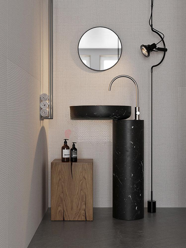 Rae Medieval Marble Pedestal Sink
