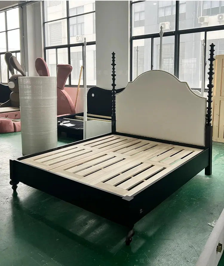 Lucie Retro Town Custom Neoclassical Double Bed