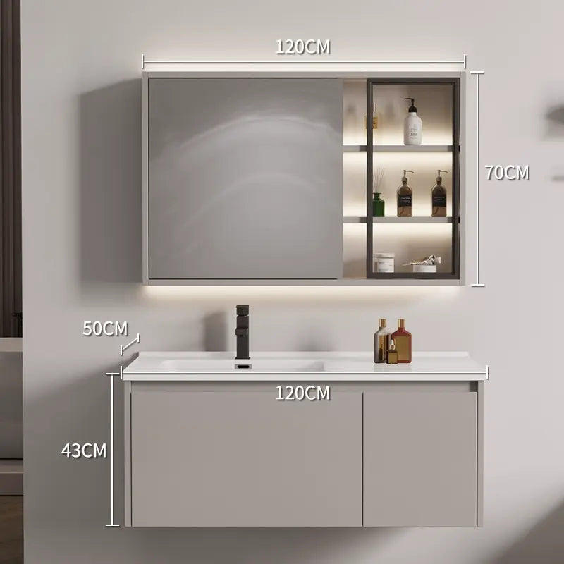 Adrian Cream Oak Smart Bathroom Vanity