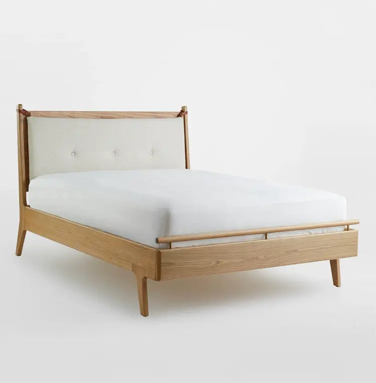 Melisande Solid Wood Soft-Covered Bed Design