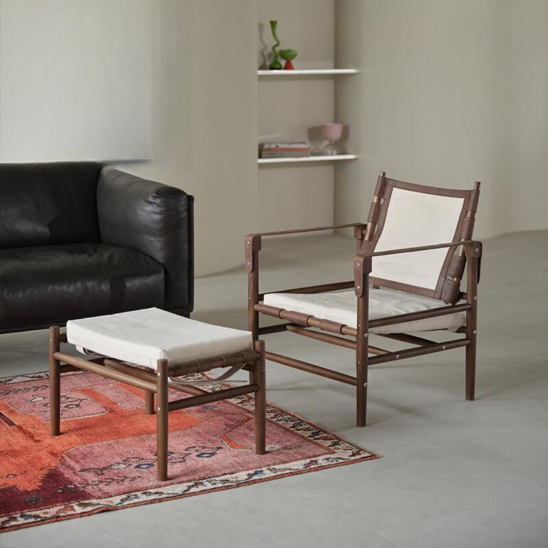 Nicolo Retro Teak Ghost Leisure Chair