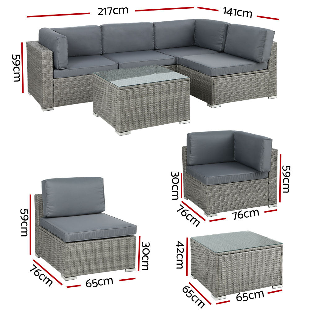 Gardeon 5-Piece Outdoor Sofa Set