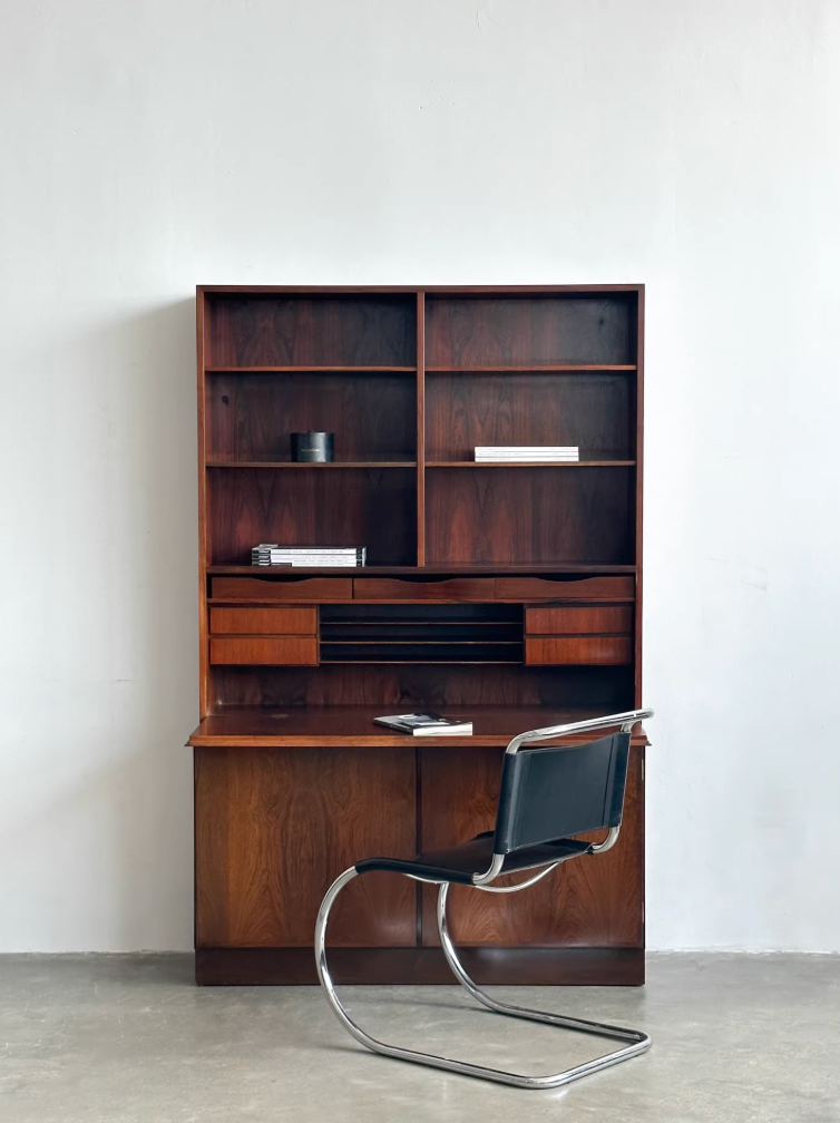 Nordic Used Danish Rosewood Bookcase Cabinet by Gunni Omann