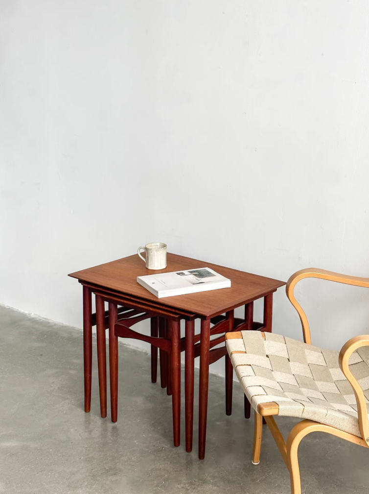 Nordic Danish Teak Nesting Tables by Poul Hundevad