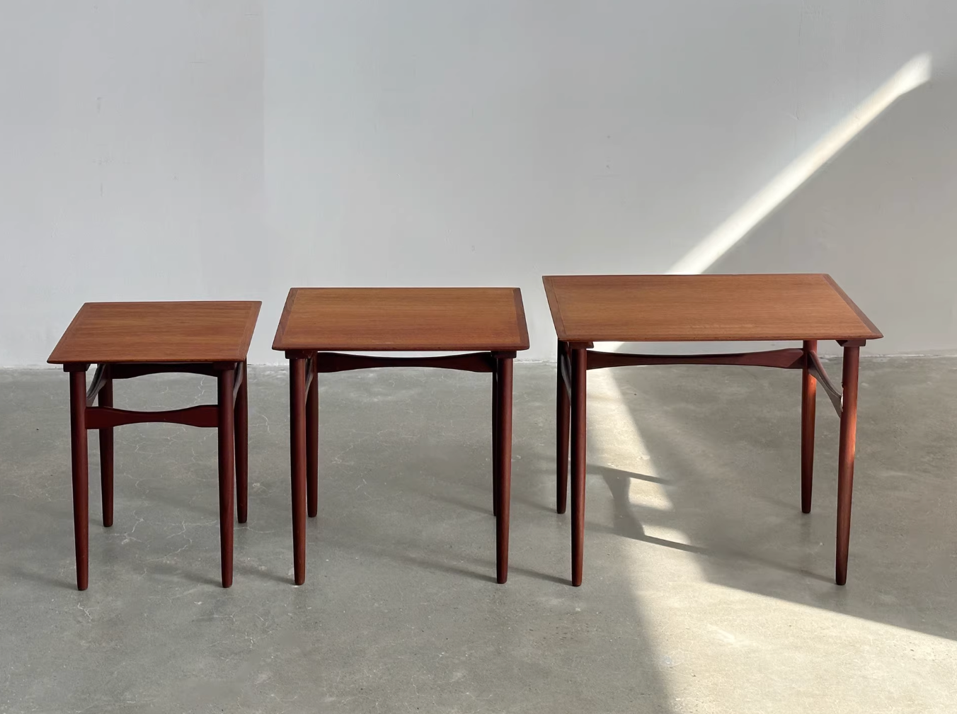 Nordic Danish Teak Nesting Tables by Poul Hundevad