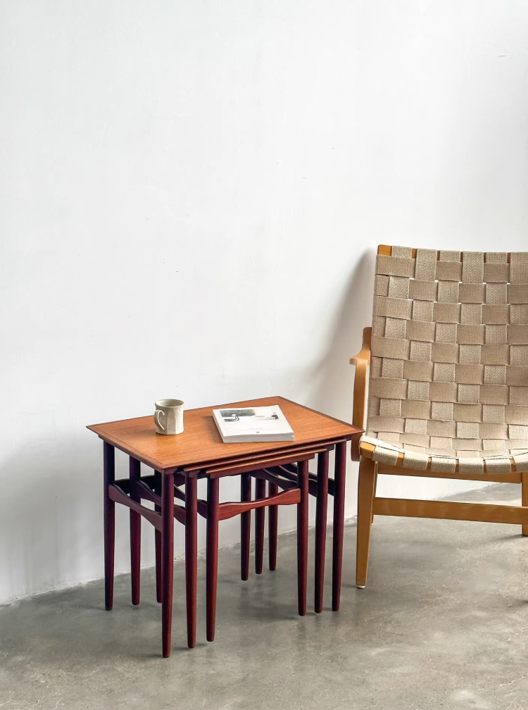 Nordic Danish Teak Nesting Tables by Poul Hundevad