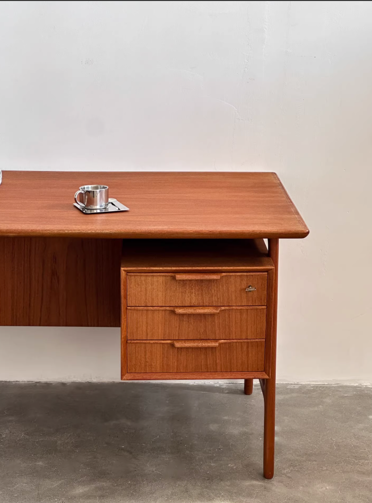 Danish Teak Double-Sided Desk Model 75 by Gunni Omann