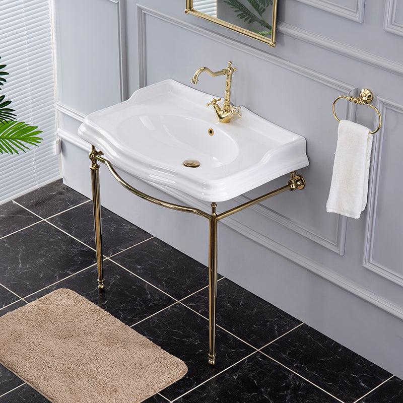 Isidora Butterfly Ceramic Basin with Copper Bracket