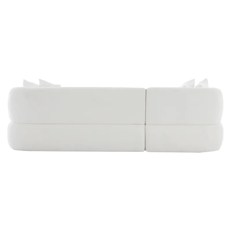 Greenwich 3 Seater Sofa w Left Chaise - Ivory Chenille