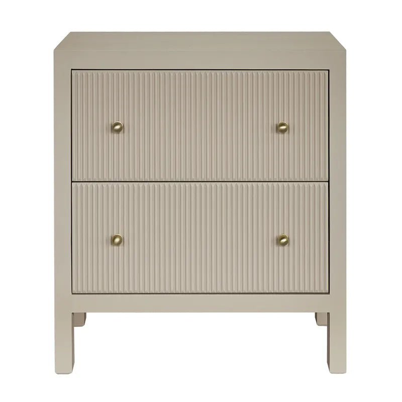Ariana Bedside Table - Large Taupe Beige