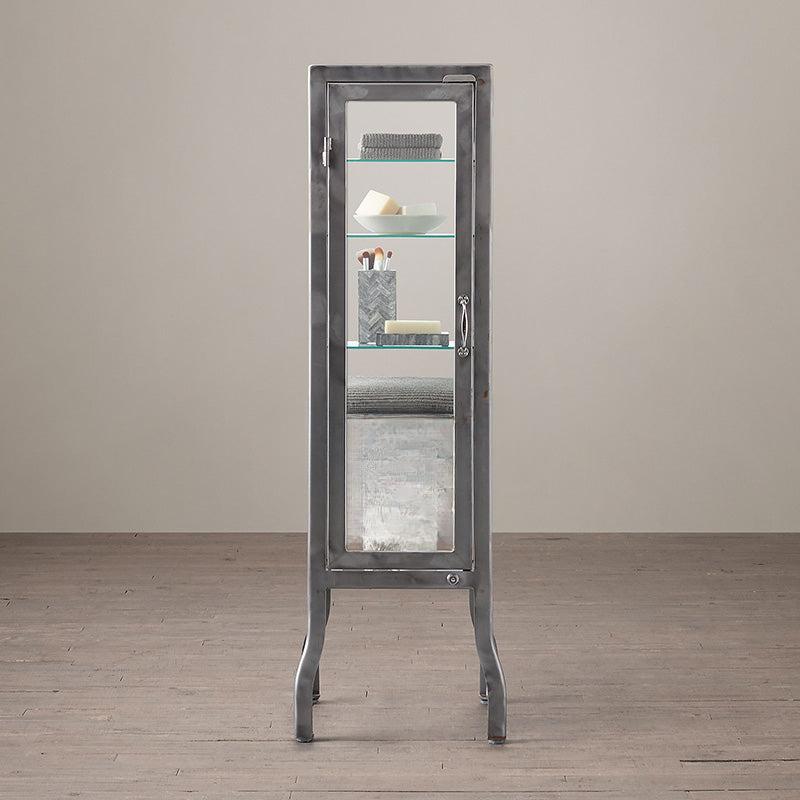 Angéle Dulton Industrial Iron Glass Display Showcase