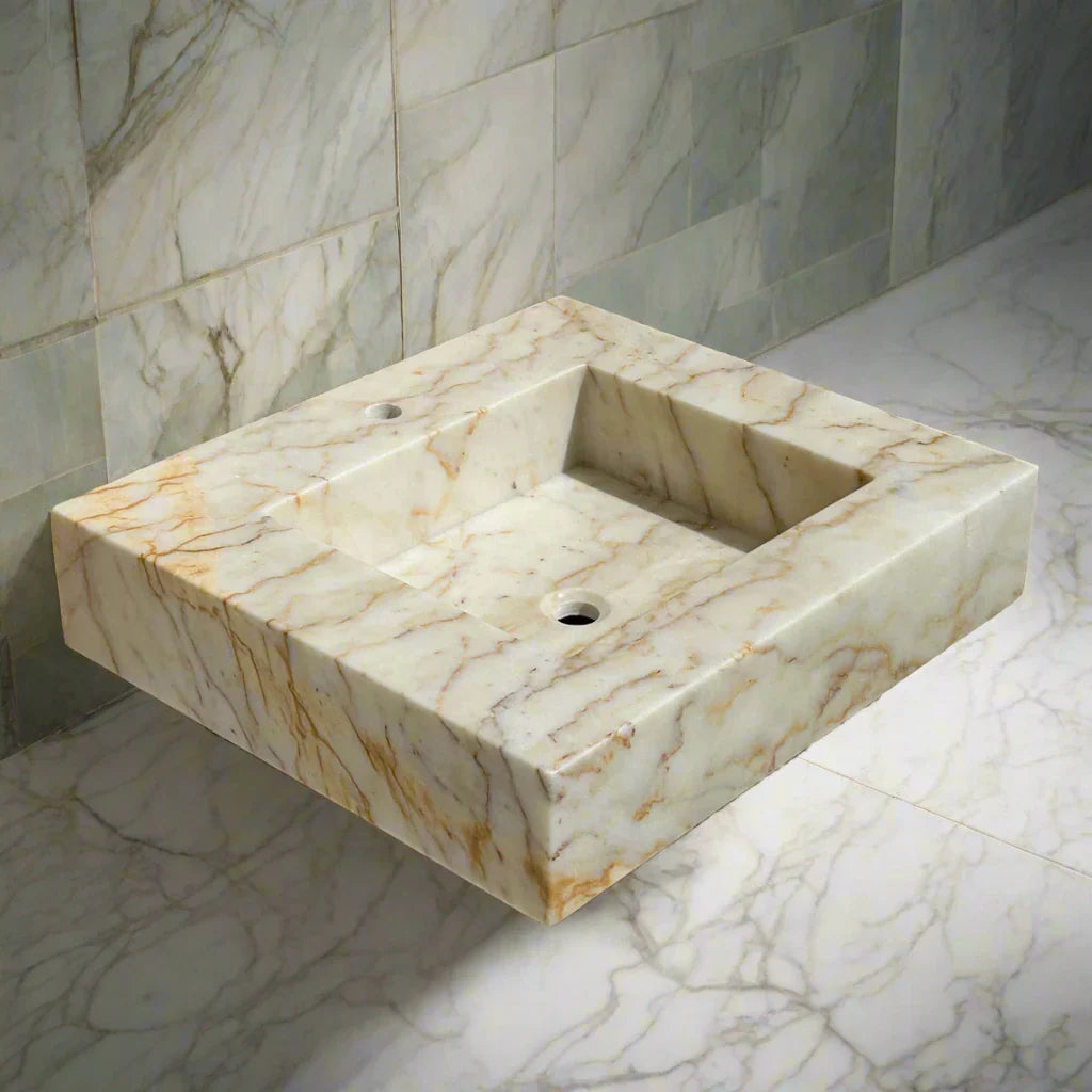 Mattia Calacatta Gold Marble Wall Sink