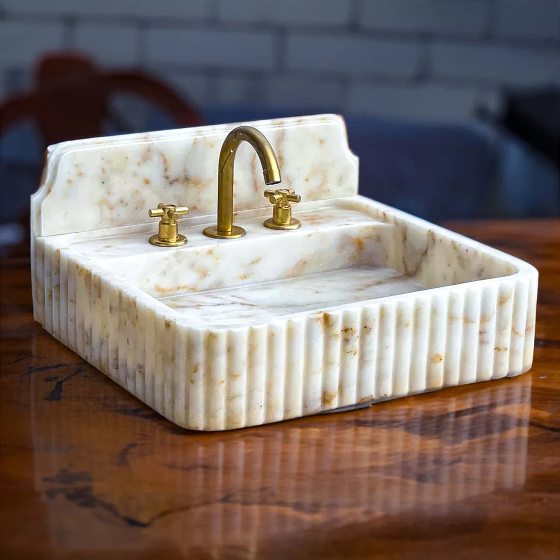 Tommaso Calacatta Gold Custom Luxury Viola Marble Sink
