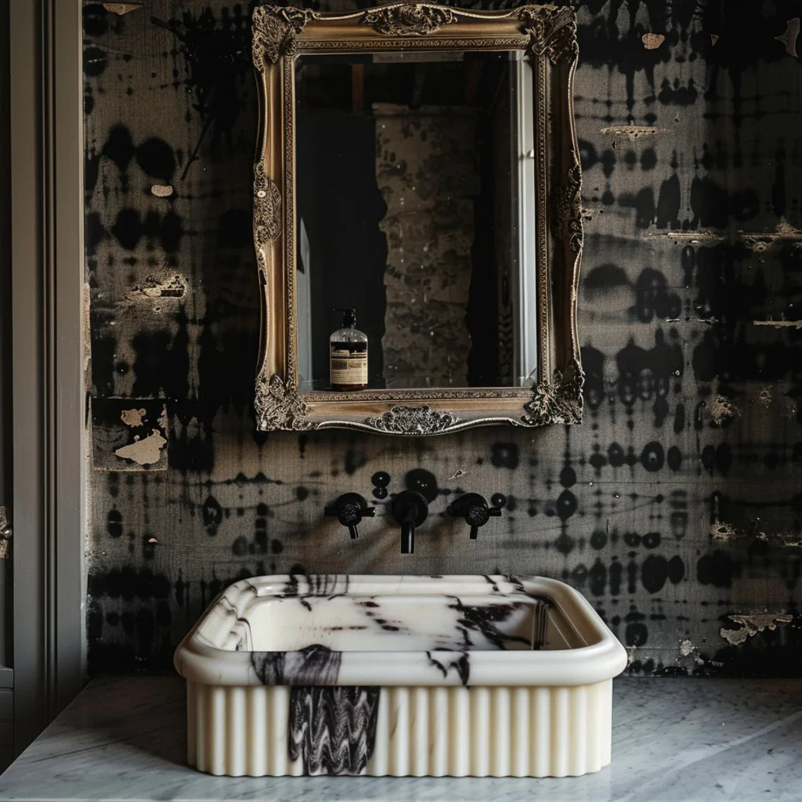 Calacatta Viola Marble Vanity Sink