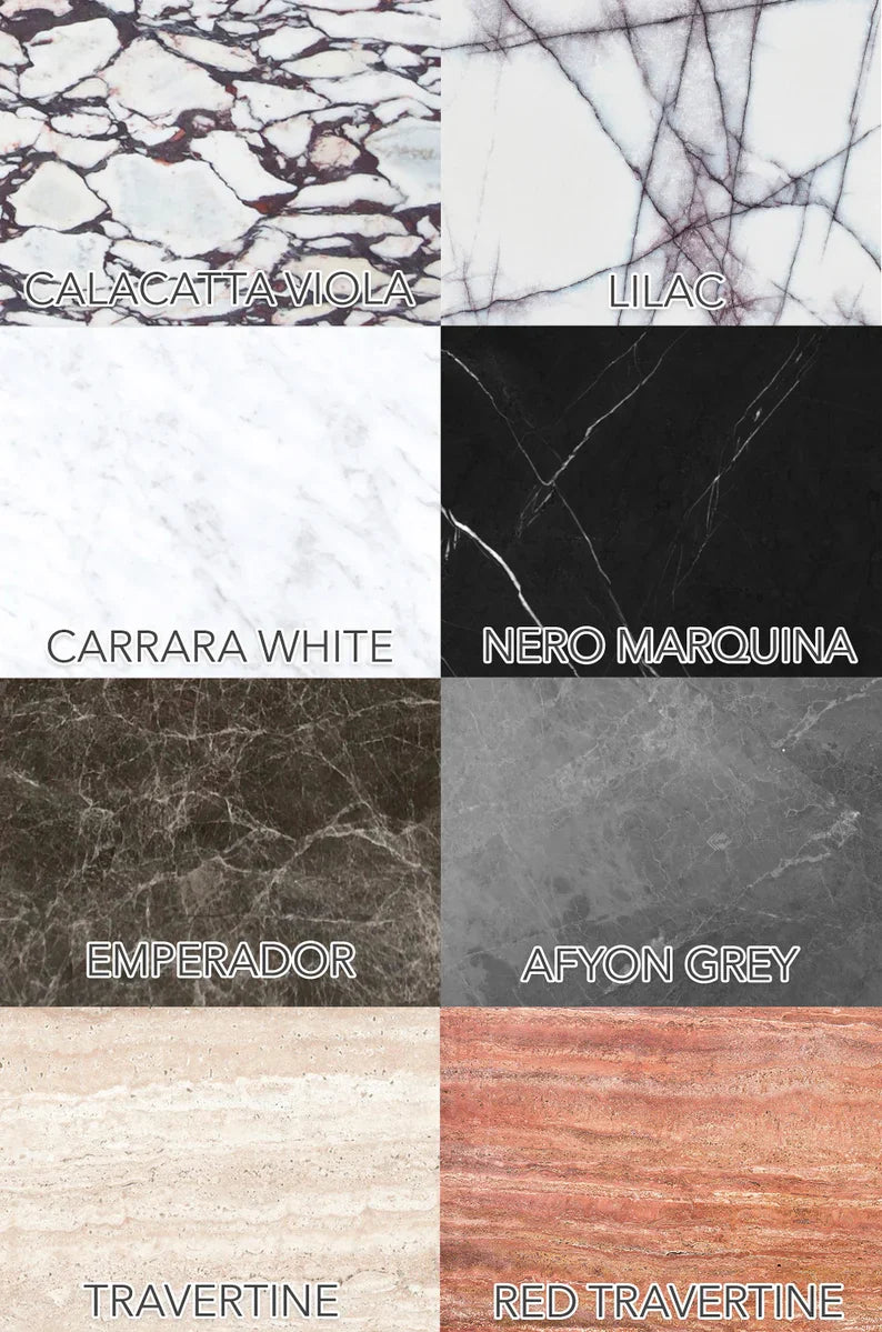 Elodie Calacatta viola backsplash marble sink