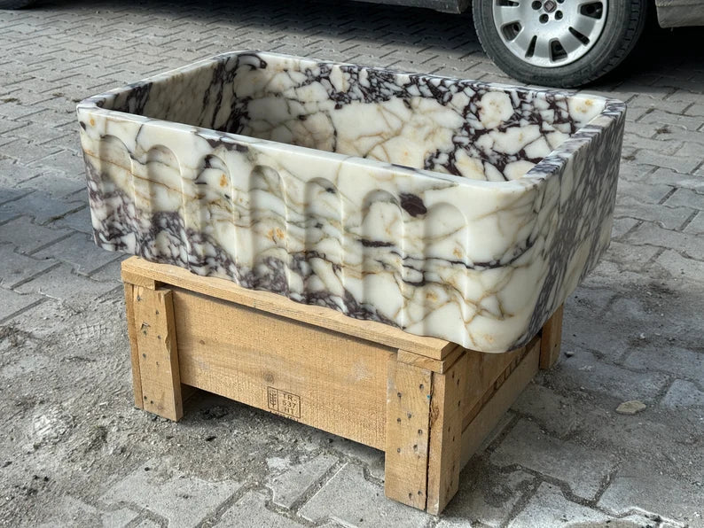 Calacatta Viola marble sink marble Wash basin