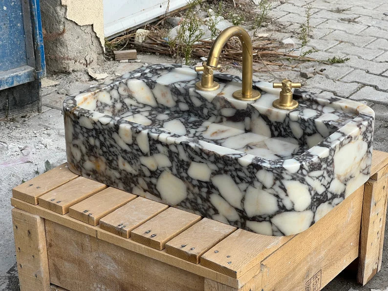 Calacatta Viola marble sink marble Wash basin