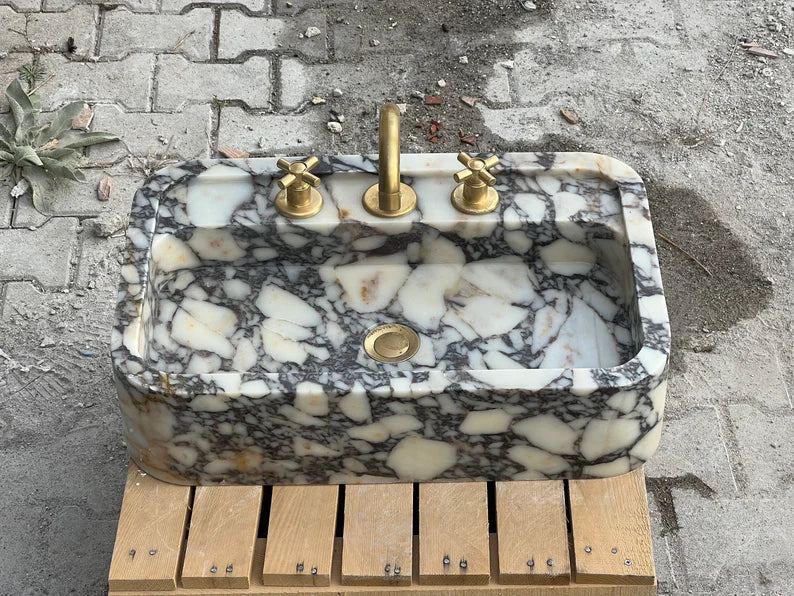 Calacatta Viola marble sink marble Wash basin
