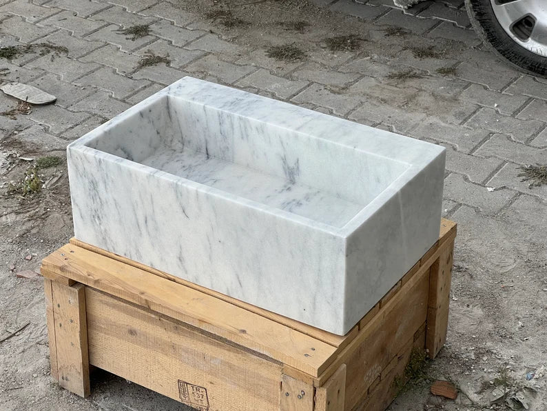 Magdaleine Carrara Marble Sink