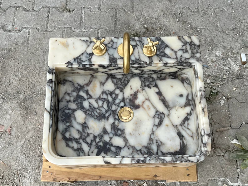 Calacatta Viola marble sink marble Wash basin