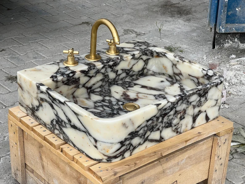 Calacatta Viola marble sink marble Wash basin