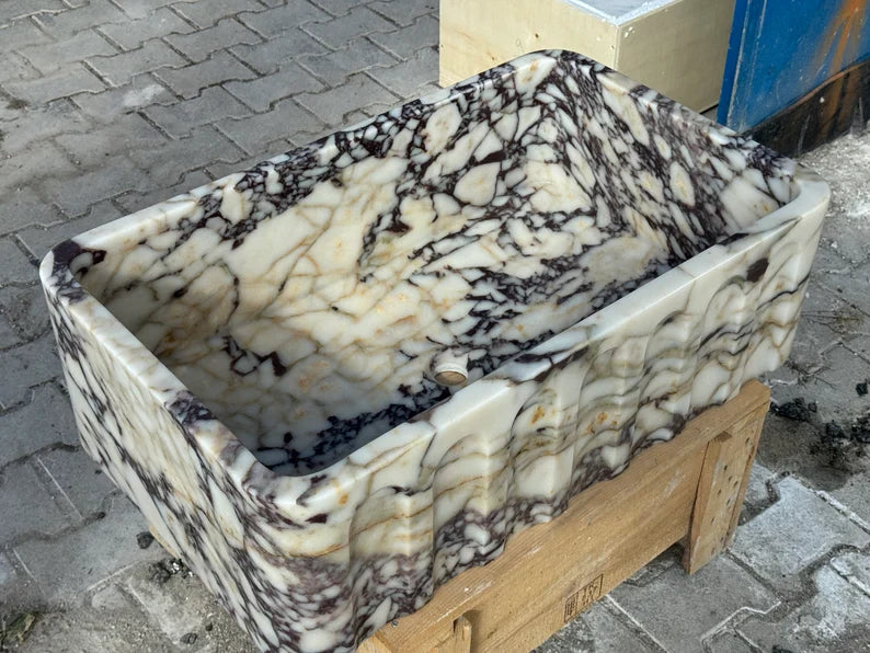 Calacatta Viola marble sink marble Wash basin