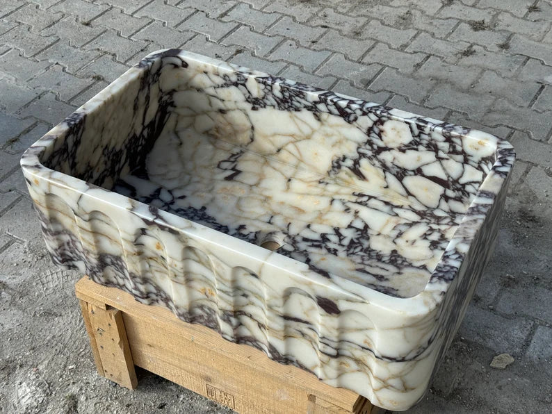 Calacatta Viola marble sink marble Wash basin