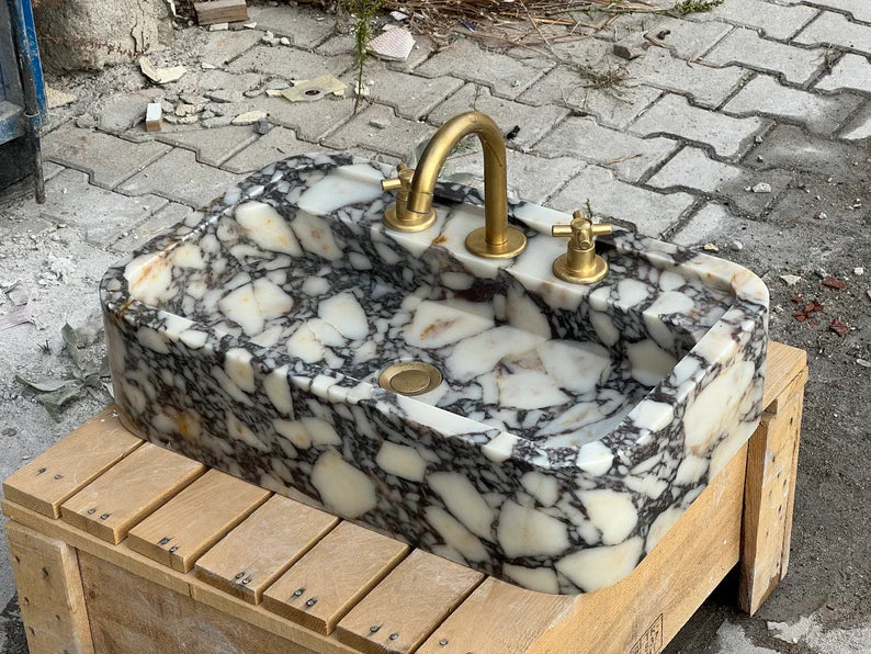 Calacatta Viola marble sink marble Wash basin
